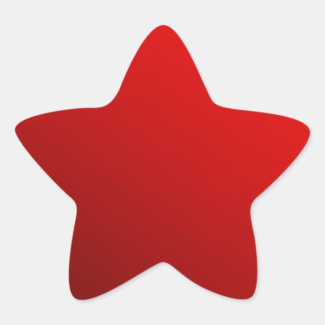 Pegatina En Forma De Estrella Rojo de dos tonos (Anverso)