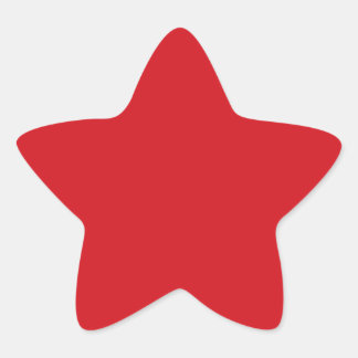 Pegatina En Forma De Estrella Rojo puro
