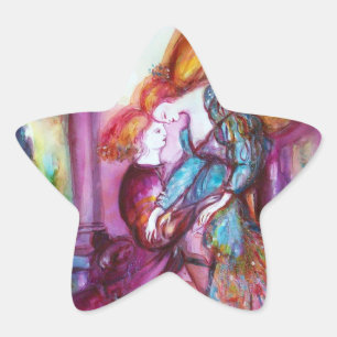 Pegatina En Forma De Estrella ROMEO Y JULIET / Estrella El día de San Valentín