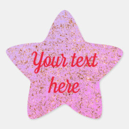 Pegatina En Forma De Estrella Rosa