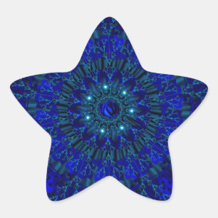 Pegatina En Forma De Estrella Rosa azul místico.jpg