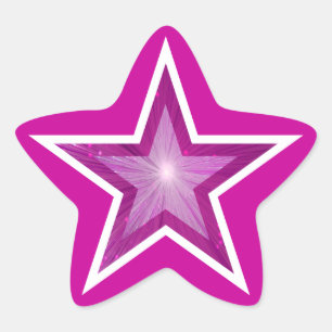Pegatina En Forma De Estrella Rosa rosado del pegatina de la estrella-forma de