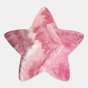 Pegatina En Forma De Estrella Rosey Rosa Quartz Crystal