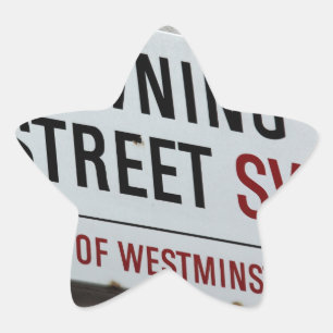 Pegatina En Forma De Estrella Rótulo de Downing Street