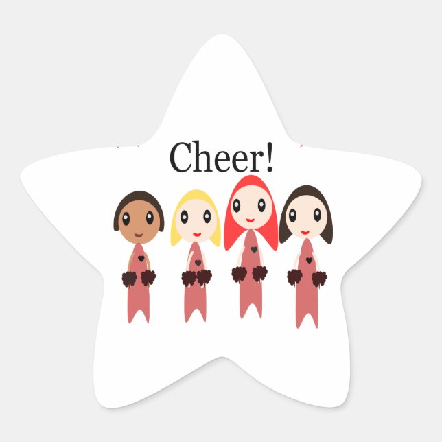 Pegatina En Forma De Estrella ¡Salud! (Anverso)