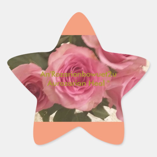 Pegatina En Forma De Estrella Sanación Aurozaria" (Anverso)