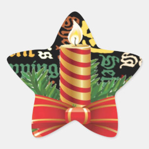 Pegatina En Forma De Estrella Santa tiene un buen día y una mejor noche.jpg