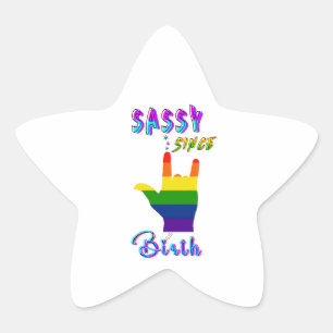 Pegatina En Forma De Estrella Sassy desde el nacimiento