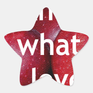 Pegatina En Forma De Estrella "Sé que amo" – Diseño con tema de manzana