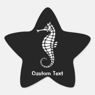 Pegatina En Forma De Estrella Seahorse White