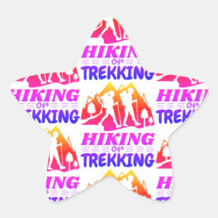 Pegatina En Forma De Estrella Senderismo o senderismo