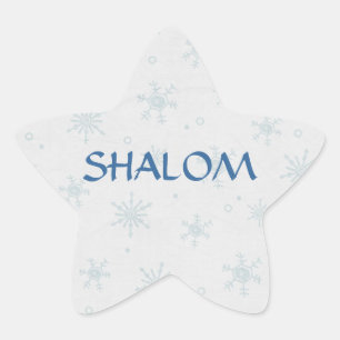 Pegatina En Forma De Estrella Shalom Wishes Hanukkah