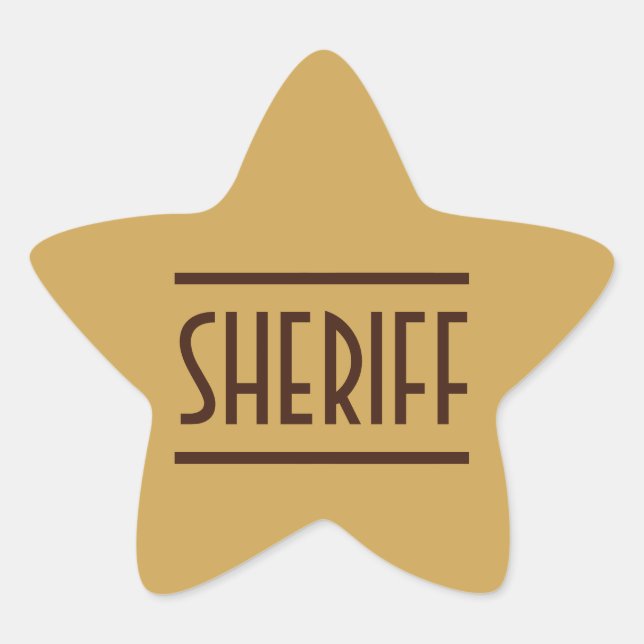 Pegatina En Forma De Estrella Sheriff (Anverso)