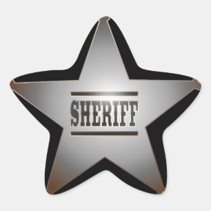 Pegatina En Forma De Estrella Sheriff