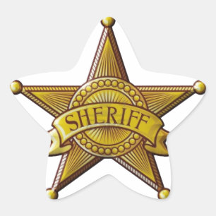 Pegatina En Forma De Estrella Sheriff