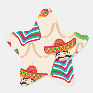 Pegatina En Forma De Estrella Siesta de México