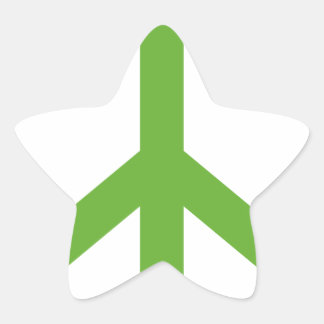 Pegatina En Forma De Estrella Símbolo de signo de paz verde