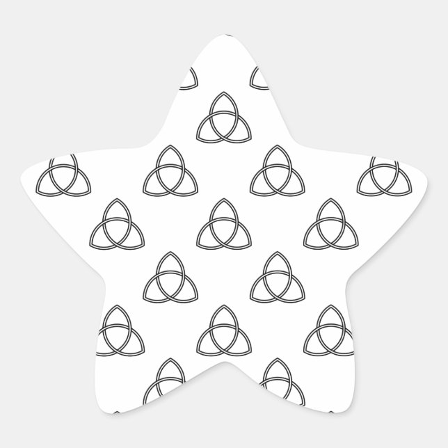 Pegatina En Forma De Estrella Símbolo de Triquetra Vesica (Anverso)