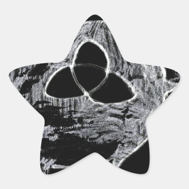 Pegatina En Forma De Estrella símbolo de wiccan para las brujas (Anverso)
