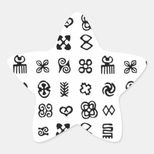 Pegatina En Forma De Estrella Símbolos africanos de Adinkra