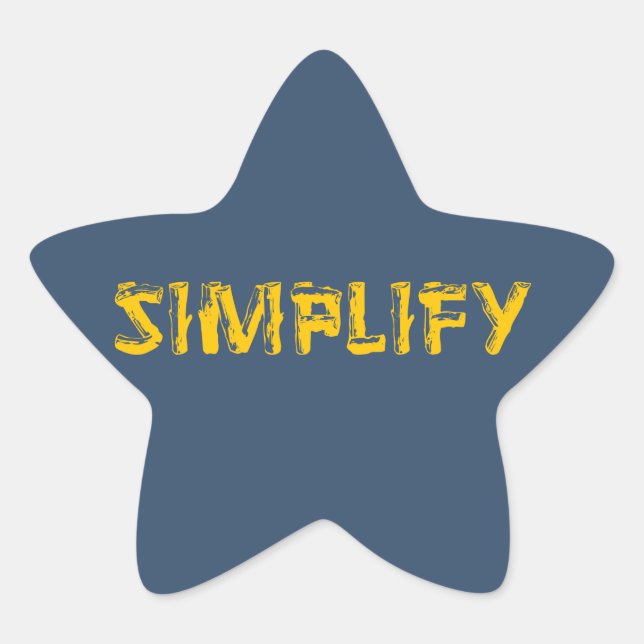 Pegatina En Forma De Estrella Simplificar (Anverso)