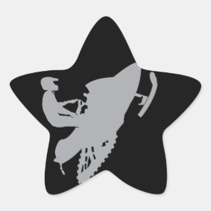 Pegatina En Forma De Estrella Snowmobiler gris plateado