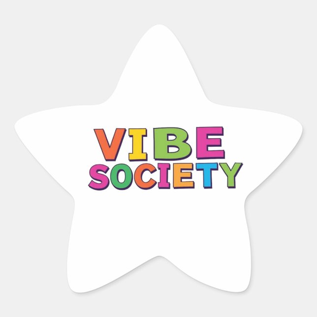 Pegatina En Forma De Estrella Sociedad Vibe (Anverso)