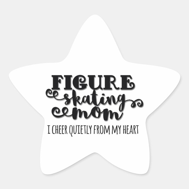 Pegatina En Forma De Estrella Software para mamá de patinaje artístico (Anverso)