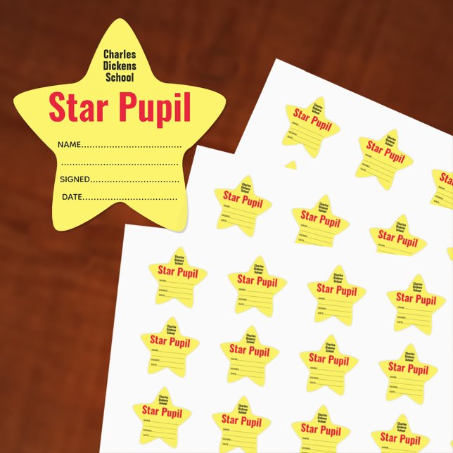 Pegatina En Forma De Estrella Star Pupil en la escuela (Subido por el creador)