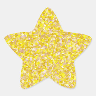 Pegatina En Forma De Estrella Star Yellow Abstract Glitter Background