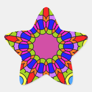 Pegatina En Forma De Estrella Starburst