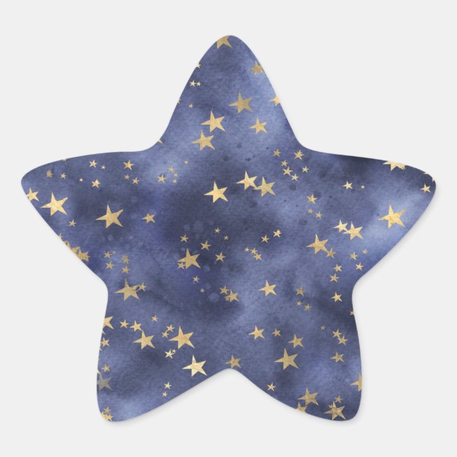 Pegatina En Forma De Estrella Starry Night (Anverso)