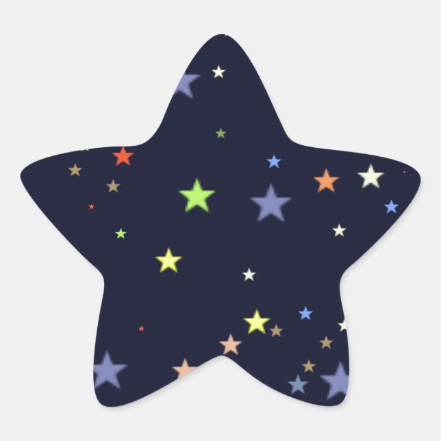 Pegatina En Forma De Estrella starry night sky (Anverso)