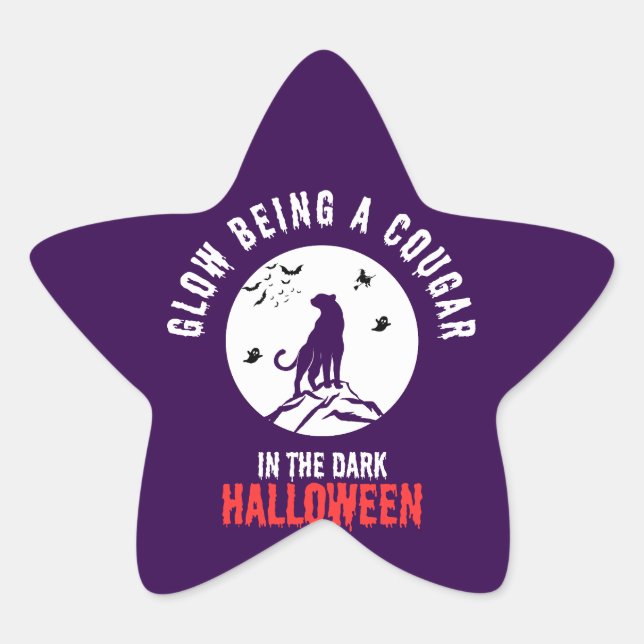 Pegatina En Forma De Estrella sticker animal cougar (Anverso)