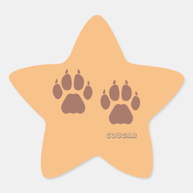 Pegatina En Forma De Estrella sticker custom cougar (Anverso)