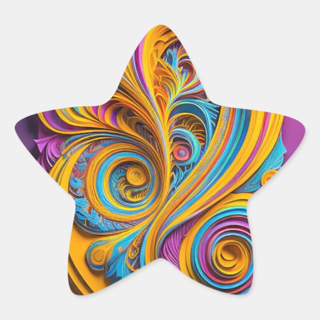 Pegatina En Forma De Estrella Stickers for kids' Party/Celebration (Anverso)