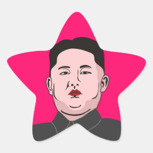 Pegatina En Forma De Estrella Stolid Kim Jong-un