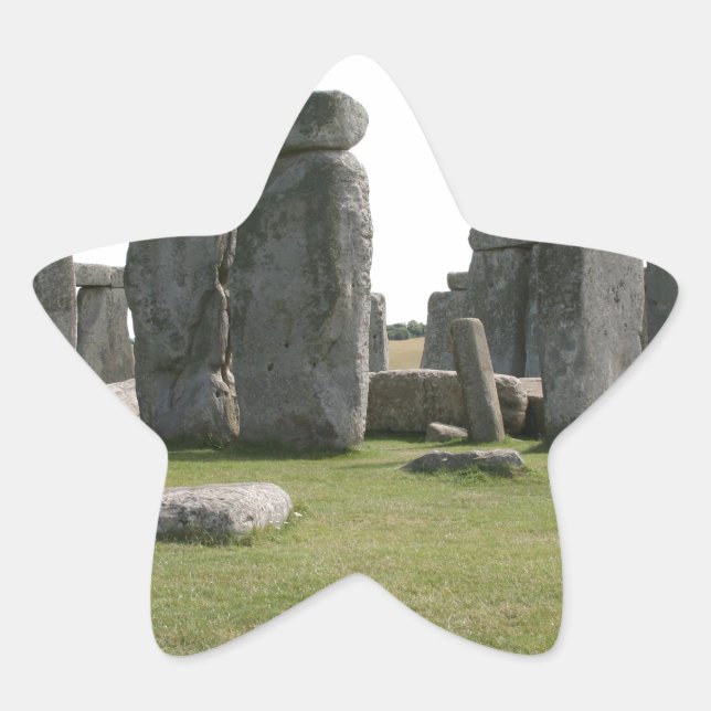 Pegatina En Forma De Estrella Stonehenge (Anverso)