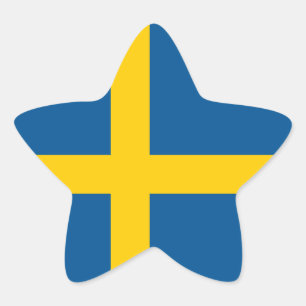Pegatina En Forma De Estrella Suecia/sueco/bandera sueca
