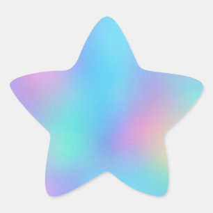 Pegatina En Forma De Estrella Sueño Pastel Holográfico