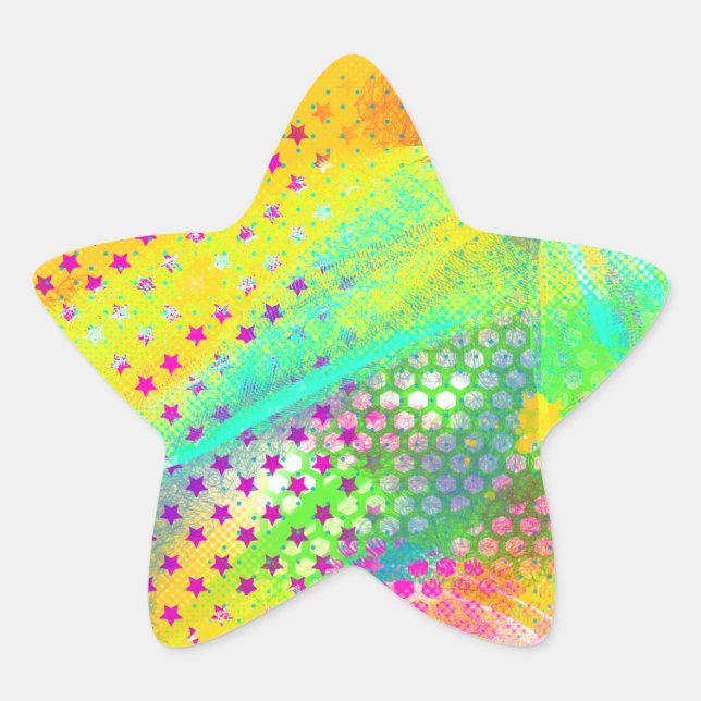 Pegatina En Forma De Estrella Sueños Eléctricos (Anverso)
