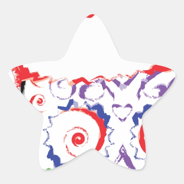 Pegatina En Forma De Estrella Sugar Skull Santa (Anverso)