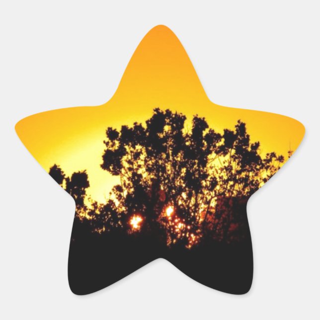 Pegatina En Forma De Estrella Sunrise (Anverso)