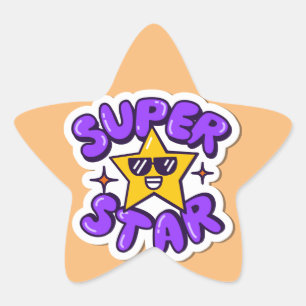Pegatina En Forma De Estrella superestrella