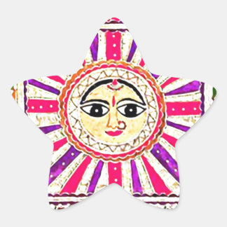 Pegatina En Forma De Estrella Surya Hindu Sun God