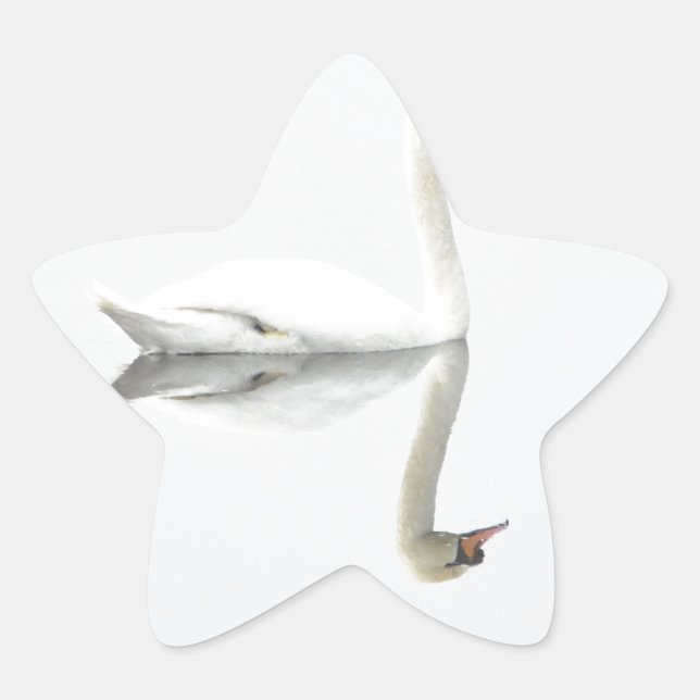 Pegatina En Forma De Estrella Swan (Anverso)