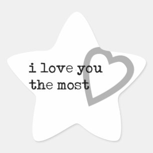 Pegatina En Forma De Estrella te amo más corazón lindo