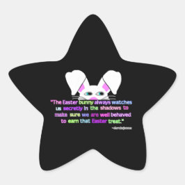 Pegatina En Forma De Estrella Te Veo, Pegatina Estelar Conejito De Pascua