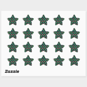 Pegatina En Forma De Estrella Tema de vacaciones de Navidad