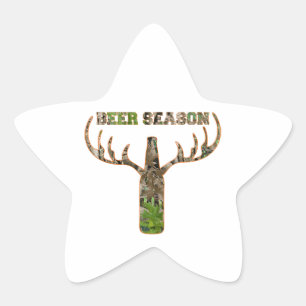 Pegatina En Forma De Estrella Temporada De Caza De Cervezas Regalo De Temporada